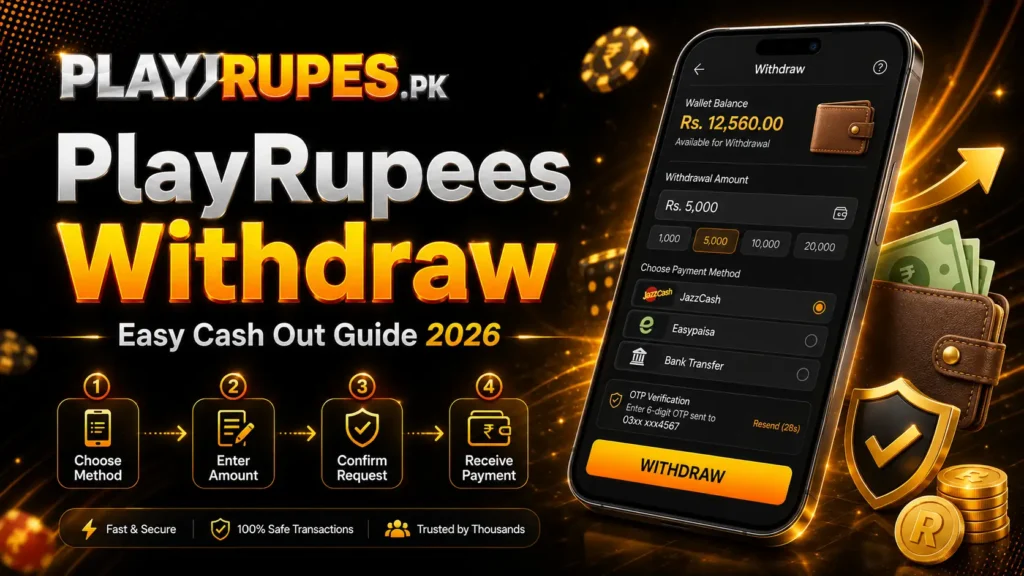 Playrupees withdraw